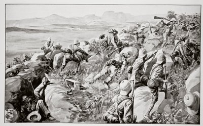 The Relief of Ladysmith - The Last Rush at Hlangwane Hill av René Bull