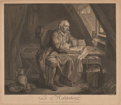 Meditasjon av René Gaillard, after Johann Eleazar Schenau
