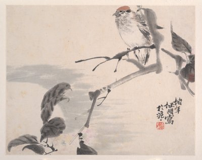 Dyr, blomster og fugler, 1800-tallet. av Ren Yi