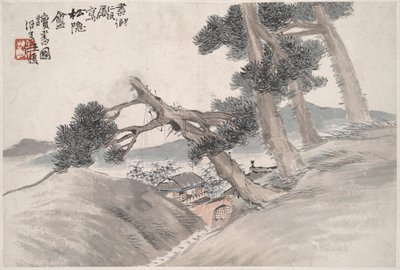 Lesing i det bortgjemte Pine Studio (Song yin an) av Ren Yi