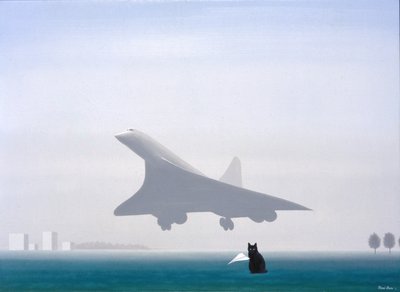 Black Cat, 2001, Olje på lerret av Rene Boin