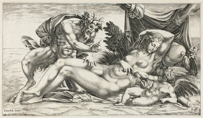 Jupiter og Antiope av Rene Boyvin