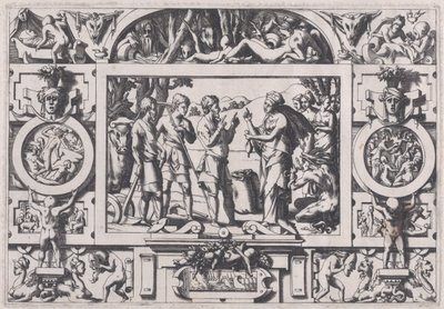 Dronning Ino og husmannen Dronning Ino ødelegger åringens frø overalt..., 1563. av Rene Boyvin