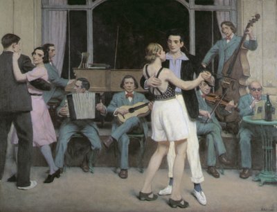 Kasinobaren i Cabourg, ca. 1930 (olje på lerret) av René François Xavier Prinet