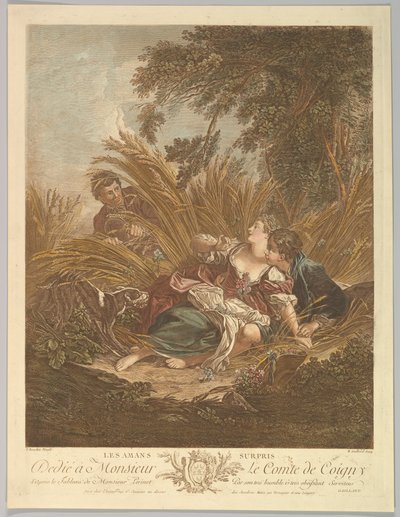 Les Amans Surpris The Surprised Lovers, 1700-tallet. av Rene Gaillard