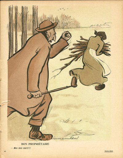 L'Plate au beurre, nummer 236, satirisk i farger av Rene George Hermann Paul