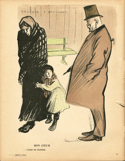 L'Plate au beurre, nummer 236, satirisk i farger av Rene George Hermann Paul