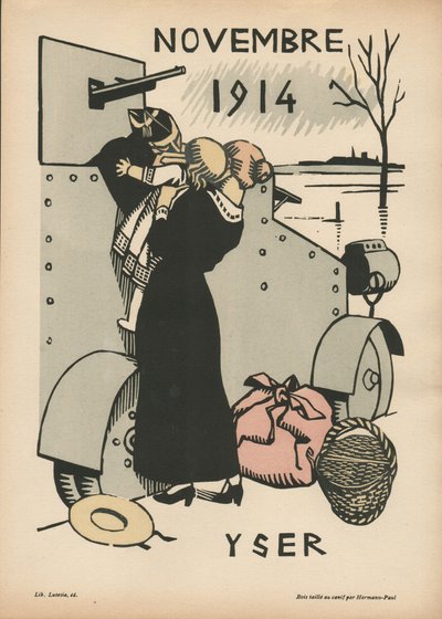 Krigens kalender (1. år? august 1914-juli 1915) (fargetresnitt) av Rene George Hermann Paul