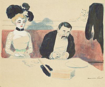 Par i en restaurant av Rene George Hermann Paul