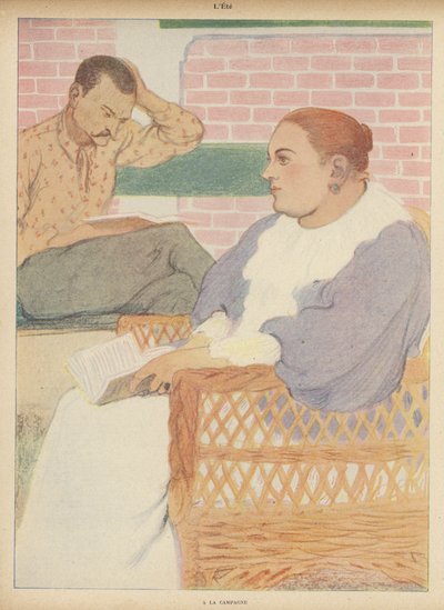 Sommer: på landsbygda (farge litho) av Rene George Hermann Paul