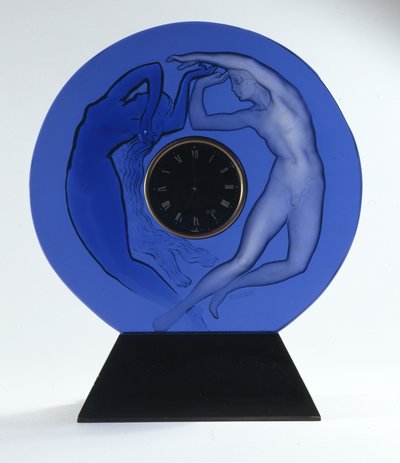 Dag og natt, 1926 (klokkeomkrets av glass) av Rene Jules Lalique