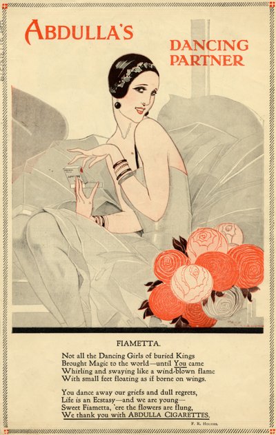Abdulla-sigaretter, 1920-tallet av Rene Vincent