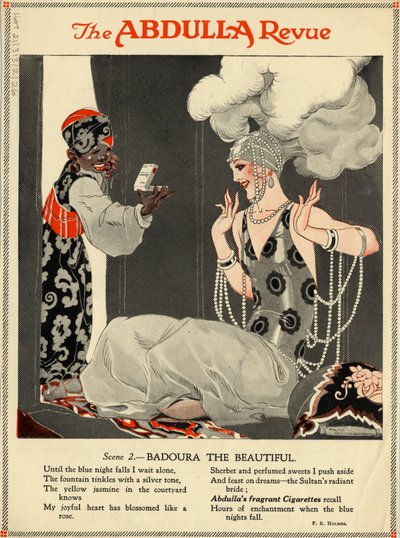 Abdulla-sigaretter, 1920-tallet av Rene Vincent