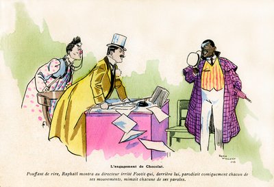 Engasjementet til Chocolat av direktøren for Nouveau Cirque de Paris- klovneduoen til George Footitt (noen ganger skrev FootIT eller Footitt, hans virkelige navn Tudor Hall, hvit klovn av Rene Vincent