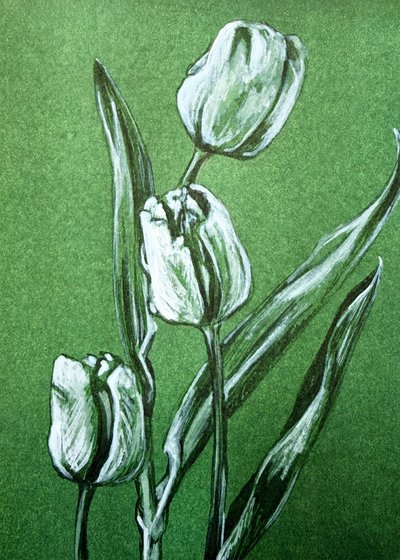 Friske hvite tulipaner av Renee Machan Cottagecore Artist