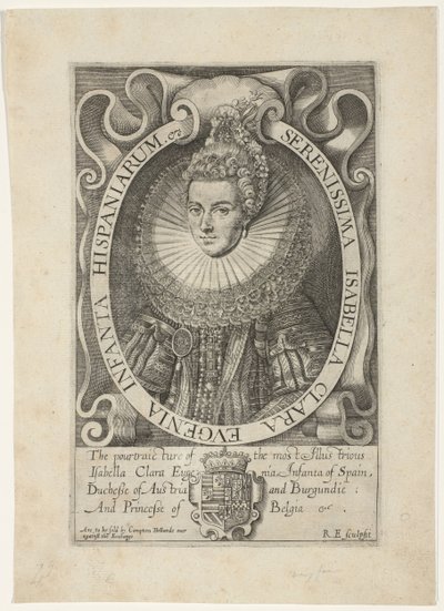 Portrett av Isabella Clara Eugenia Mest rolig Isabella Clara Eugenia Infanta fra Spania (tittel på objekt) av Renold Elstrack