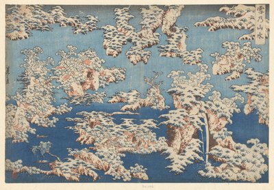 Sneeuwlandschap Yuki no sansui (tittel på objekt) av Renshi