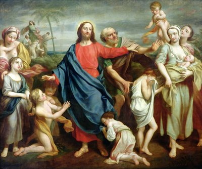 La de små barna komme til meg, og forby dem ikke, 1746 av Rev. James Wills