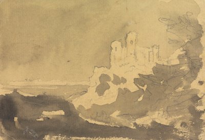 Et slott ved kanten av en innsjø av Rev. William Gilpin