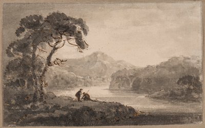 River Landscape (penn, pensel og blekk på papir) av Rev. William Gilpin