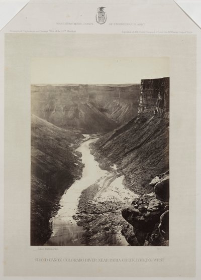 Grand Cañon, Colorado River, munningen av Kanab Wash, ser vestover av Reverend George Wilson Bridges