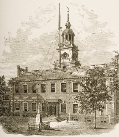 County Court House eller, Independence Hall, Philadelphia Pennsylvania, ca. 1880 av Reverend Samuel Manning