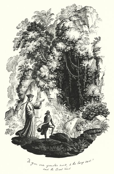 HC Andersen: Paradisets hage (litho) av Rex (after) Whistler