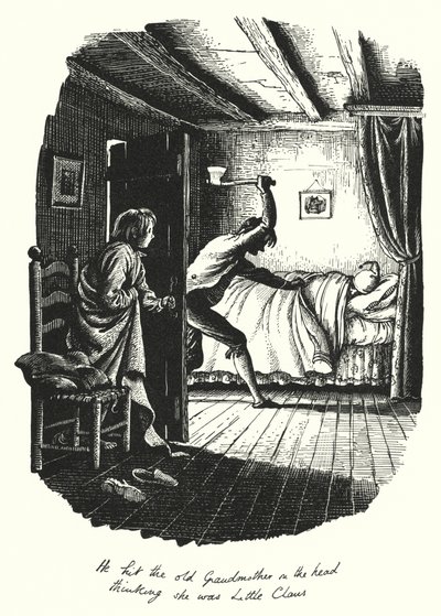 HC Andersen: Den store Claus og lille Claus (litho) av Rex (after) Whistler