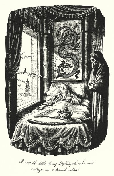 HC Andersen: Nattergalen (litho) av Rex (after) Whistler