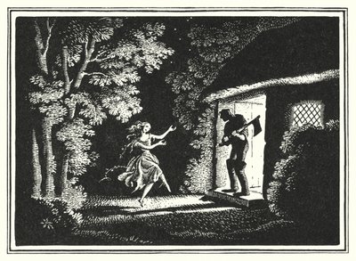 HC Andersen: De røde skoene (litho) av Rex (after) Whistler