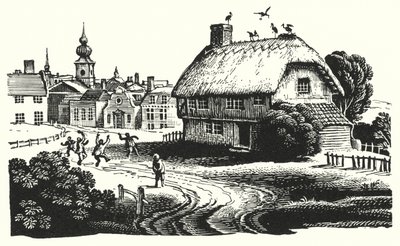 HC Andersen: Storkene (litho) av Rex (after) Whistler