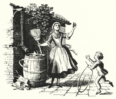 HC Andersen: Toppen og ballen (litho) av Rex (after) Whistler