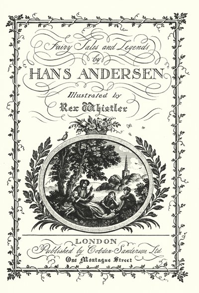 Tittelside for Eventyr og legender av Hans Andersen (litho) av Rex (after) Whistler