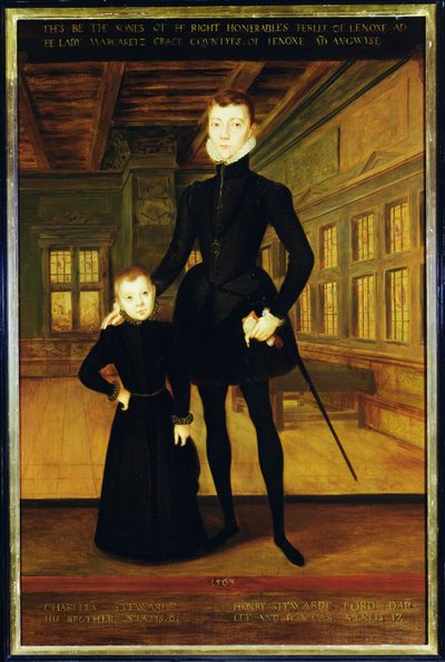 Henry Lord Darnley (1545-67) og Charles, jarl av Lennox (1555-76) etter Hans Eworth (ca. 1525-ca. 1578) av Rhoda Sullivan