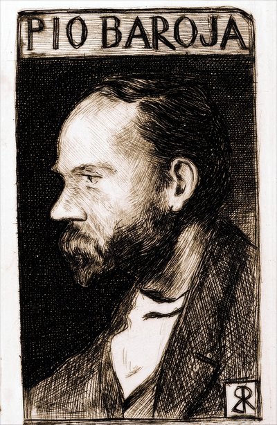 Tegning til «Ex Libris» av Ricardo Baroja