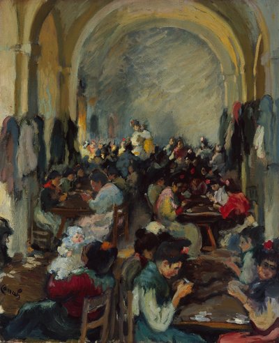 Sigarfremstilling i Sevilla, 1899. av Ricardo Canals y Llambi