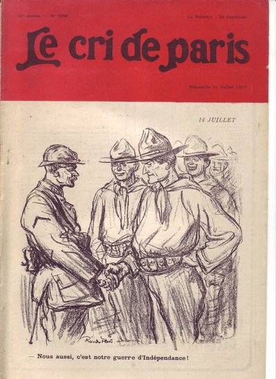 Illustrasjon av Ricardo Flores (1878-1918) for omslaget til Le Cri de Paris av Ricardo Flores
