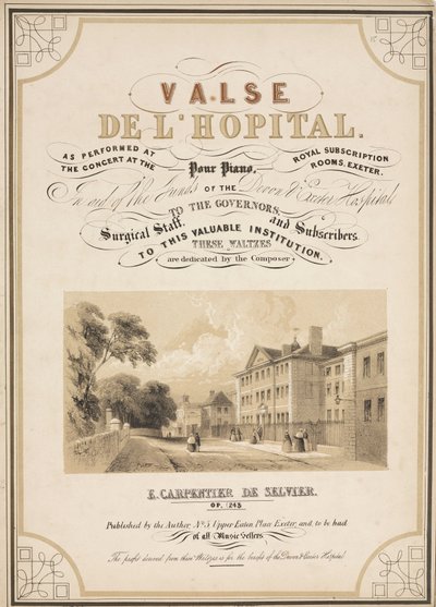 Sykehus Tittelside til notene til ïValse de lHopital av John Pardon