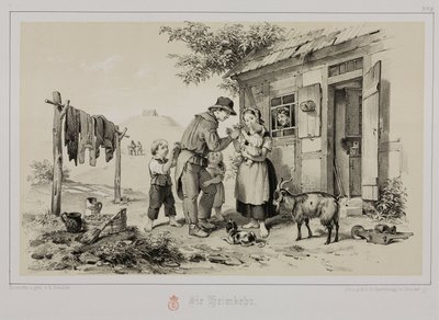 Gruvearbeider på vei hjem, Tyskland, ca 1851 av John Pardon