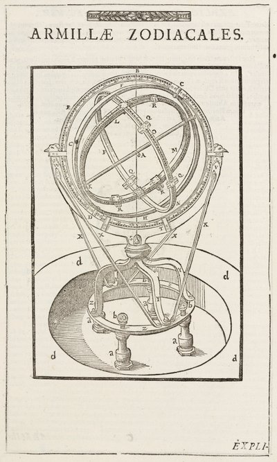 Tycho Brahes dyrekretsarmillarsfære, før 1570 av John Pardon