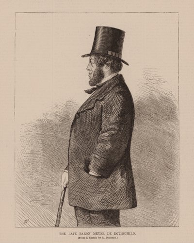 Den avdøde baron Meyer de Rothschild (gravering) av Richard (after) Dighton