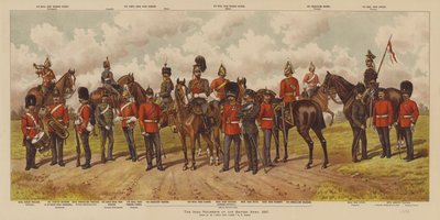 De irske regimentene til den britiske hæren av Richard (after) Simkin