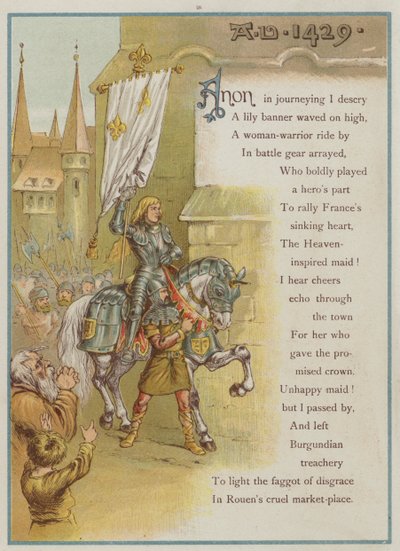 Side fra Upstream av Richard Andre, Joan of Arc (farge litho) av Richard Andre