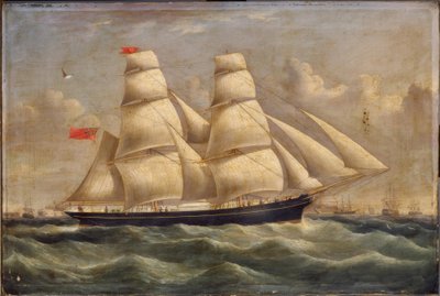 En brigantine utenfor Portsmouth av Richard B. Spencer