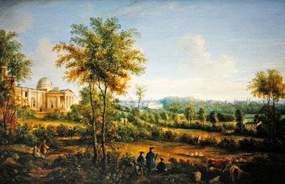 Cambridge fra observatoriet (olje på panel) av Richard Bankes Harraden
