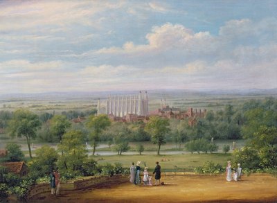 Eton College fra terrassen til Windsor Castle av Richard Bankes Harraden
