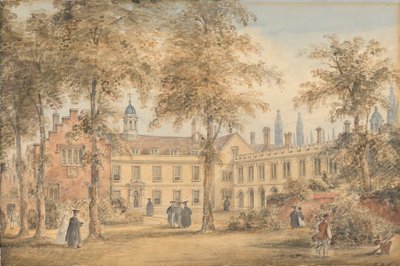 Trinity Hall fra Garden, Cambridge av Richard Banks Harraden