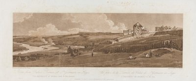 Utsikt fra Palace Terrace ved St. Germain en Laye; Akvedukten av Marli sett i det fjerne 1803; Plate 16 fra Views in Paris, Emanuel Volume-sporingen av platen, B1981.25.2625 av Richard Banks Harraden