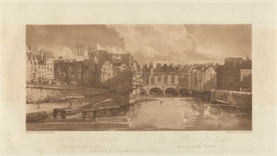 Utsikt over Pont St. Michael, tatt fra Pont Neuf, 1803 av Richard Banks Harraden