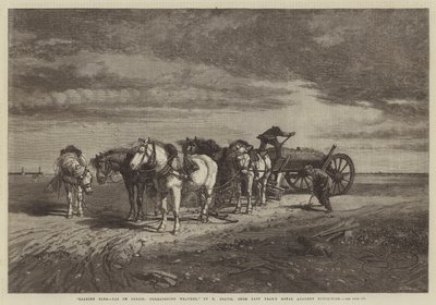 Laster Sand-Pas de Calais, truende vær, fra fjorårets Royal Academy-utstilling av Richard Beavis